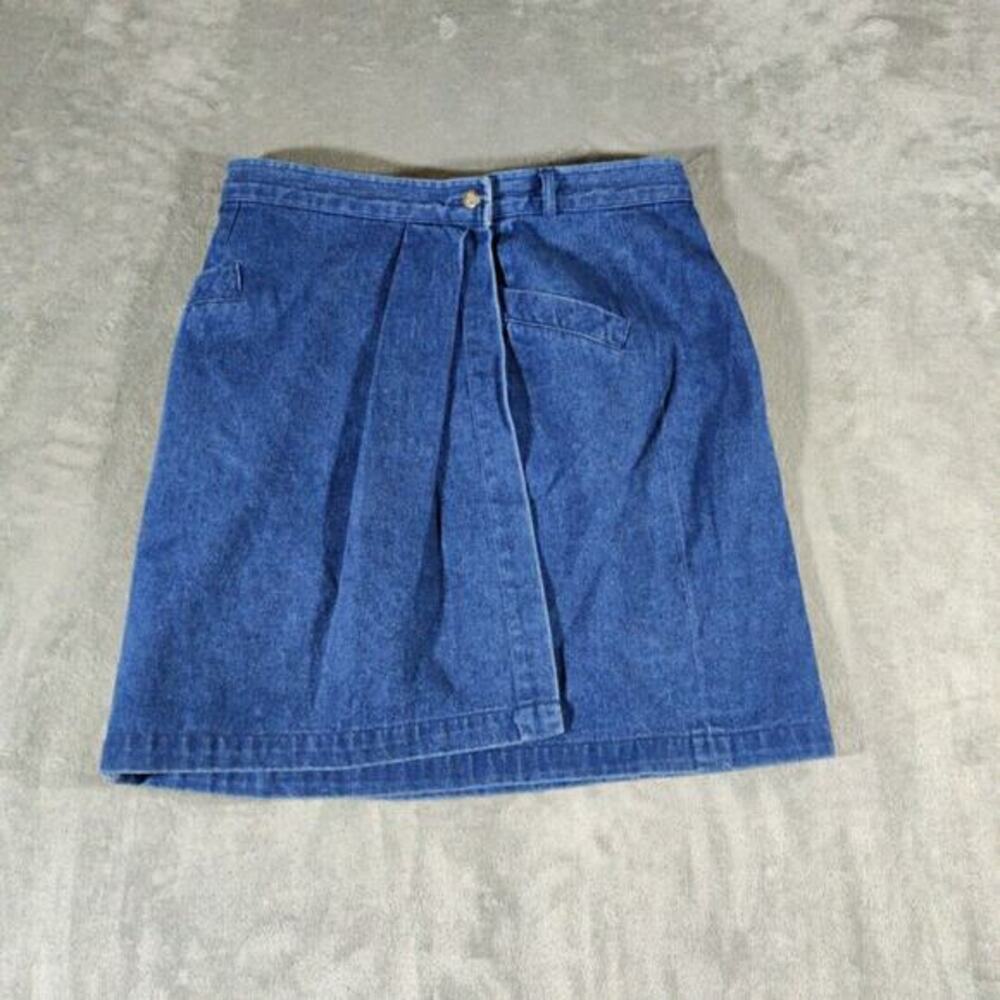 JJ Farmer Skirt Womens 12 Blue Jean Pleated 100% Cotton Cottagecore‎ Classicore